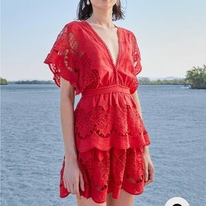 FARM RIO RED MINI DRESS